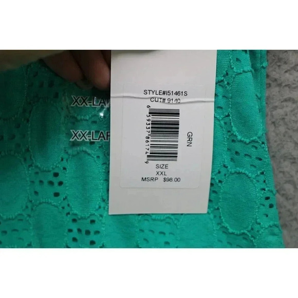 Issac Mizrahi Turquoise Lined Lace Dress-Size XXL-New With Tags - Picture 6 of 7